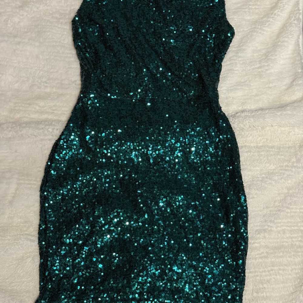 Windsor Backless Teal Sequin Dress